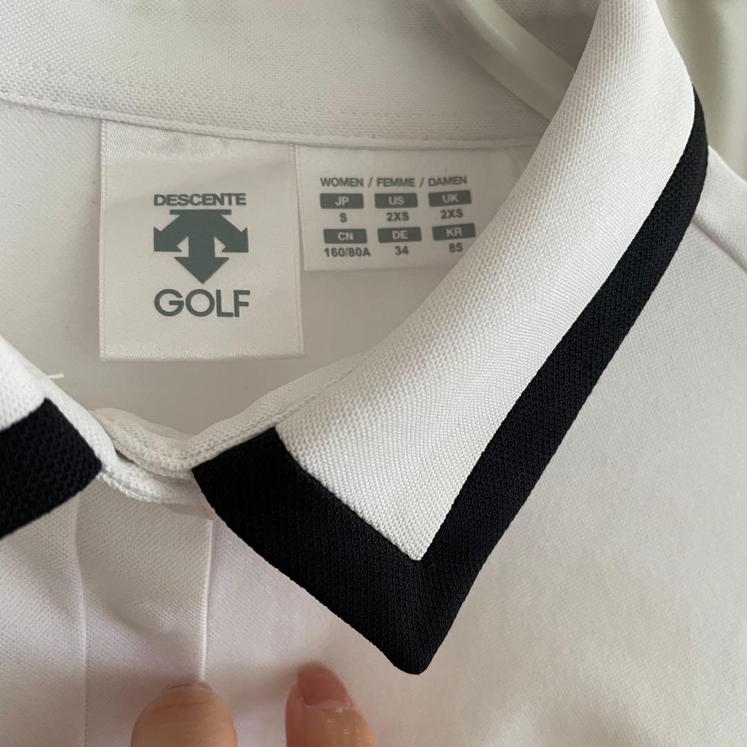 デサントゴルフ　ソロテックス鹿の子ライジング切り替えシャツ　UVケア