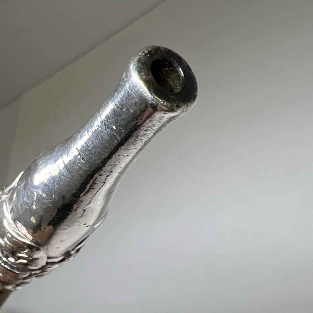 銀刻印　松流軒政輝　大キセル　163g 東Y8-0204☆2F