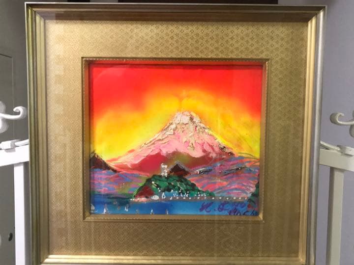 空飛ぶ画家糸川裕志のポップアートの富士山曼荼羅の中の一点、色紙
