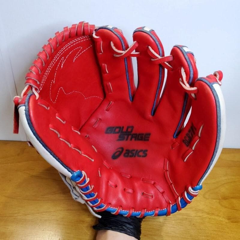 アシックス ダルビッシュ有モデル 限定 ライオン レッド 美品 軟式グローブ