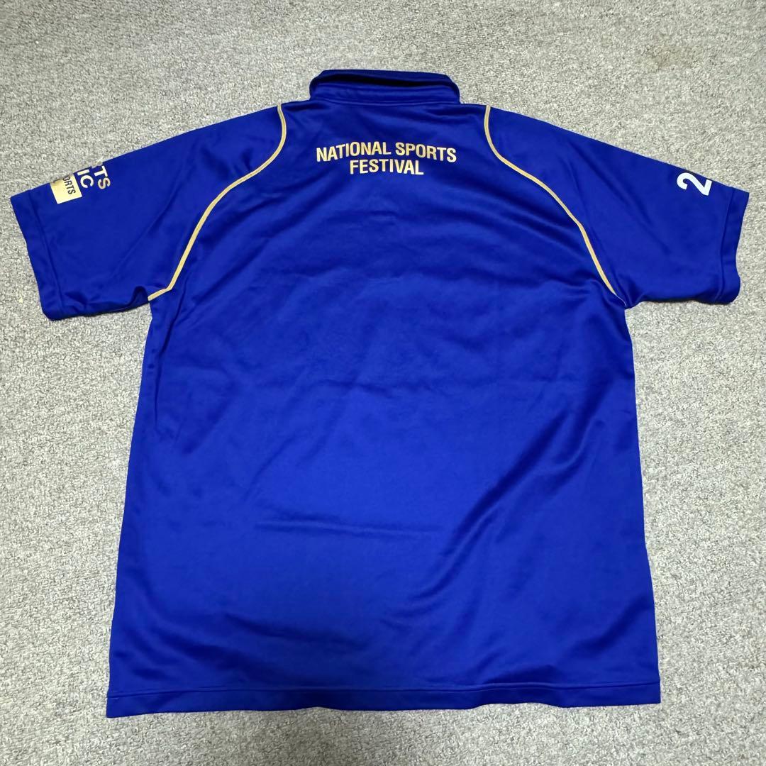 DESCENTE 国体記念ポロシャツ XL 青