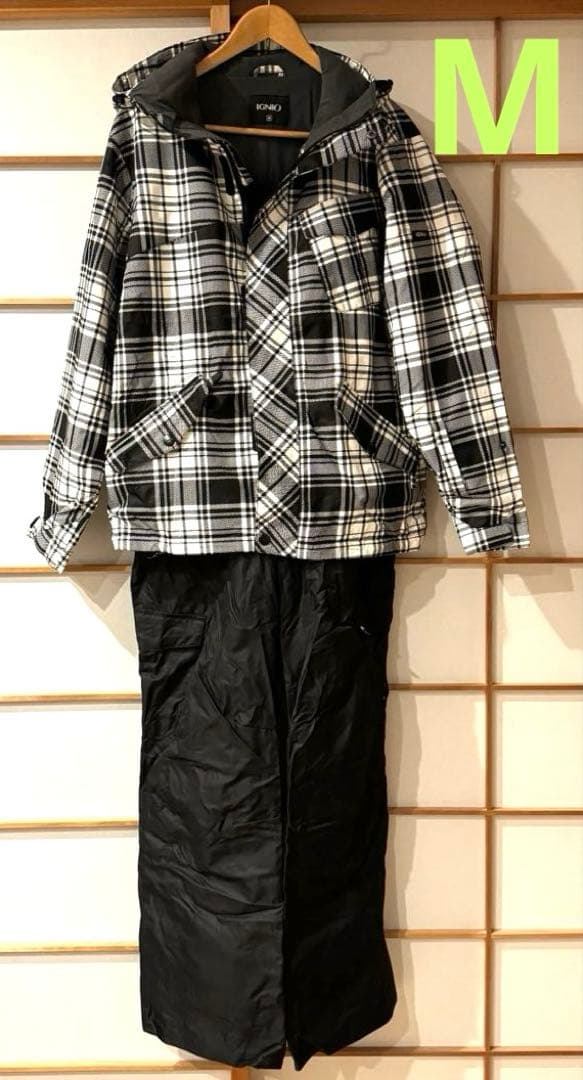 【美品】メンズ　イグニオ　スキーウェア　スノボー　上下セット　M