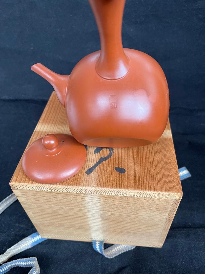 常滑焼　風月作　白道彫り　竹彫り　急須　茶器　煎茶道具