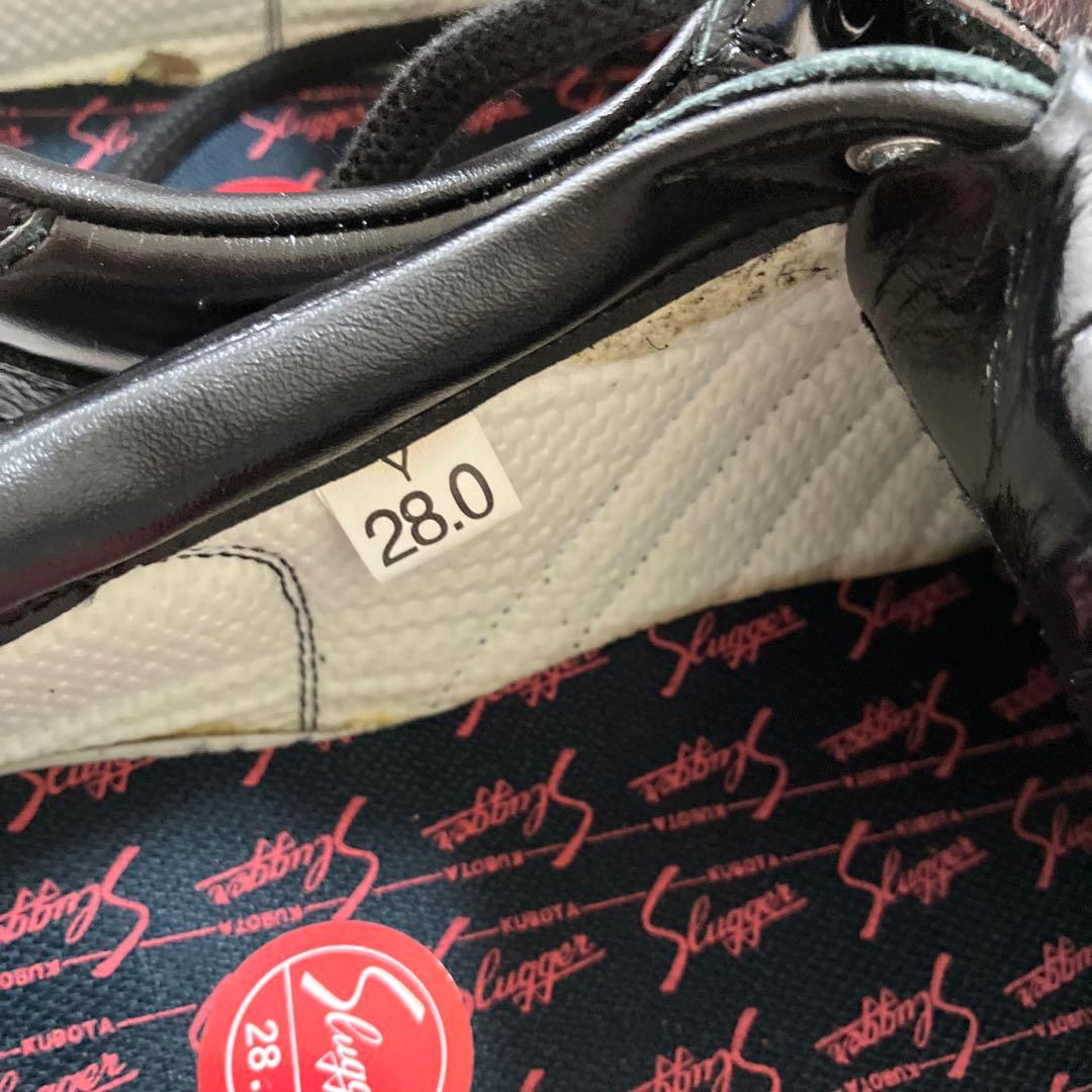 久保田スラッガー 野球スパイク 天然皮革 ベースボールシューズ 28.0cm