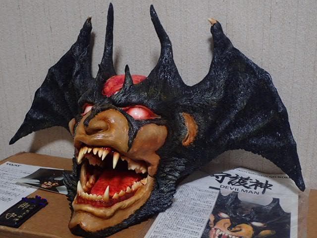 加*正様 ★正規品 希少品 デビルマンヘッド１/１守護神 塗装済完成品 元箱・説