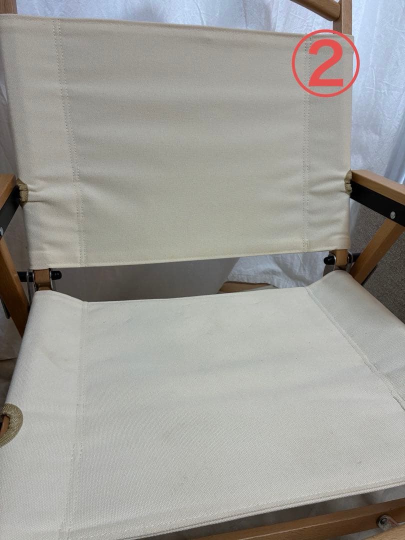 【2脚セット】Hilander(ハイランダー) ウッドフレームチェア コットン