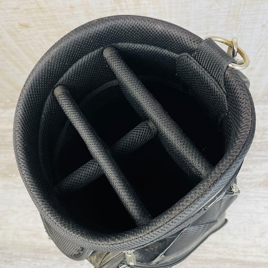 adidas アディダス　3ライン　ゴルフキャディバッグ　ブラック9型