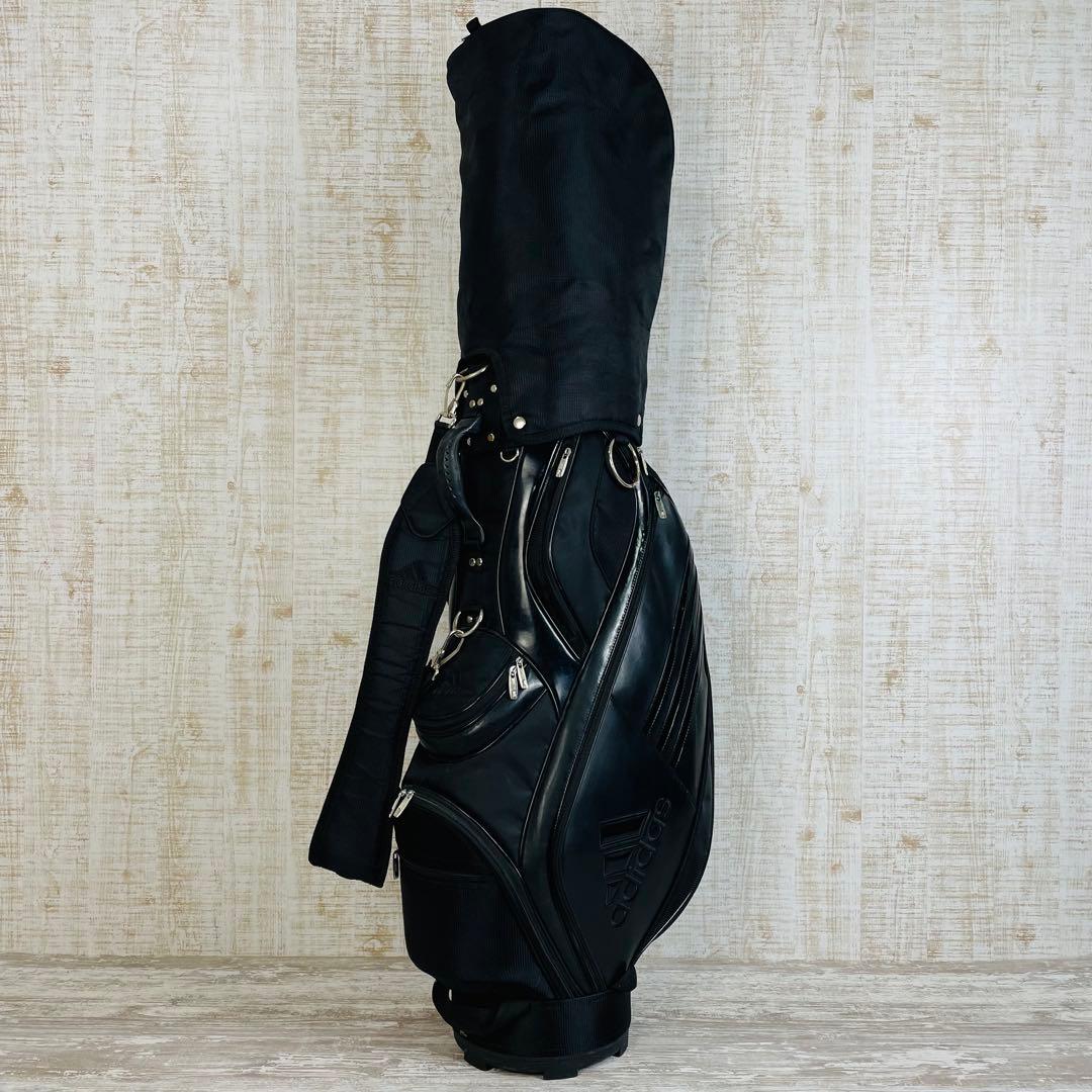 adidas アディダス　3ライン　ゴルフキャディバッグ　ブラック9型