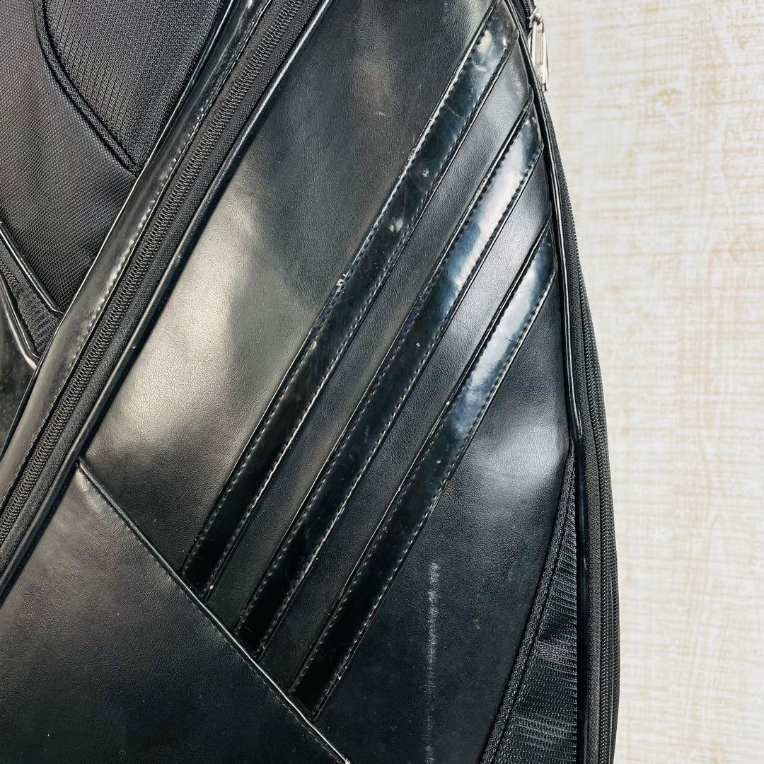 adidas アディダス　3ライン　ゴルフキャディバッグ　ブラック9型