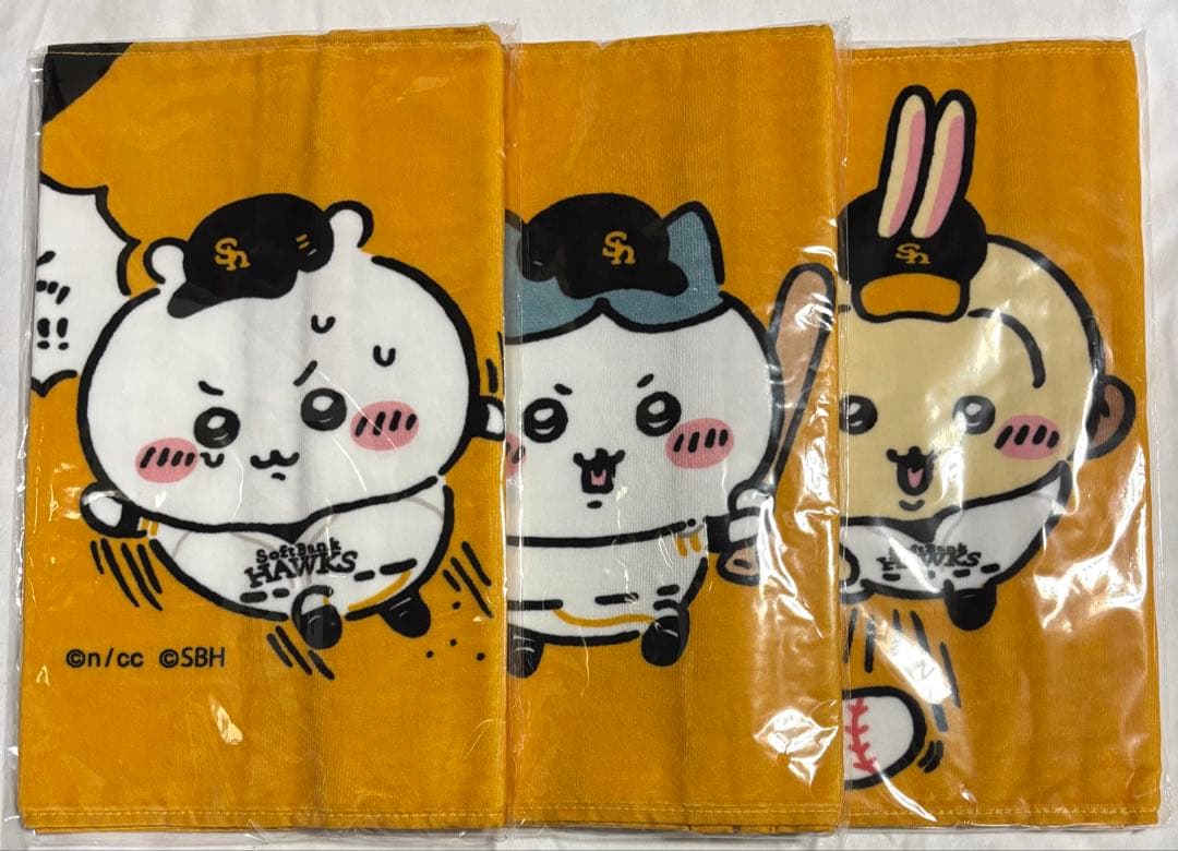 ちいかわ ホークス フェイスタオル ちいかわ ハチワレ うさぎ 3点セット