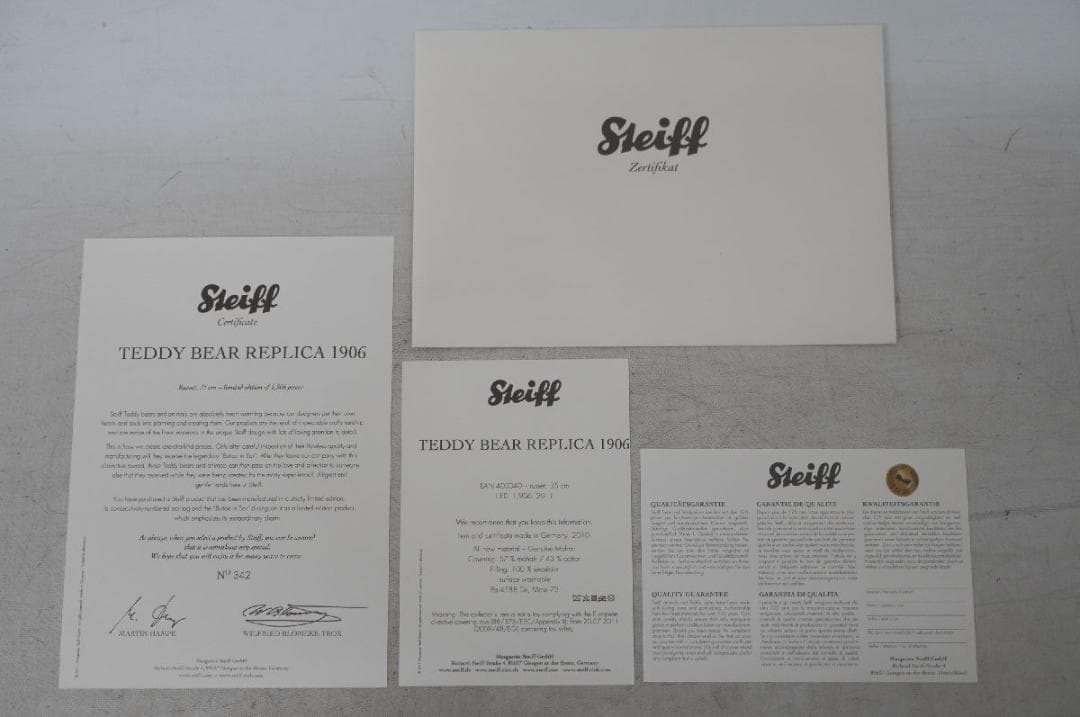 【M02-02】 Steiff シュタイフ テディベア レプリカ 1906