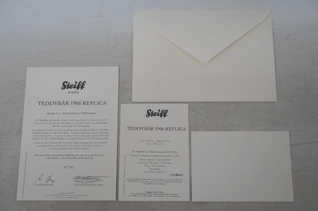 【M02-02】 Steiff シュタイフ テディベア レプリカ 1906
