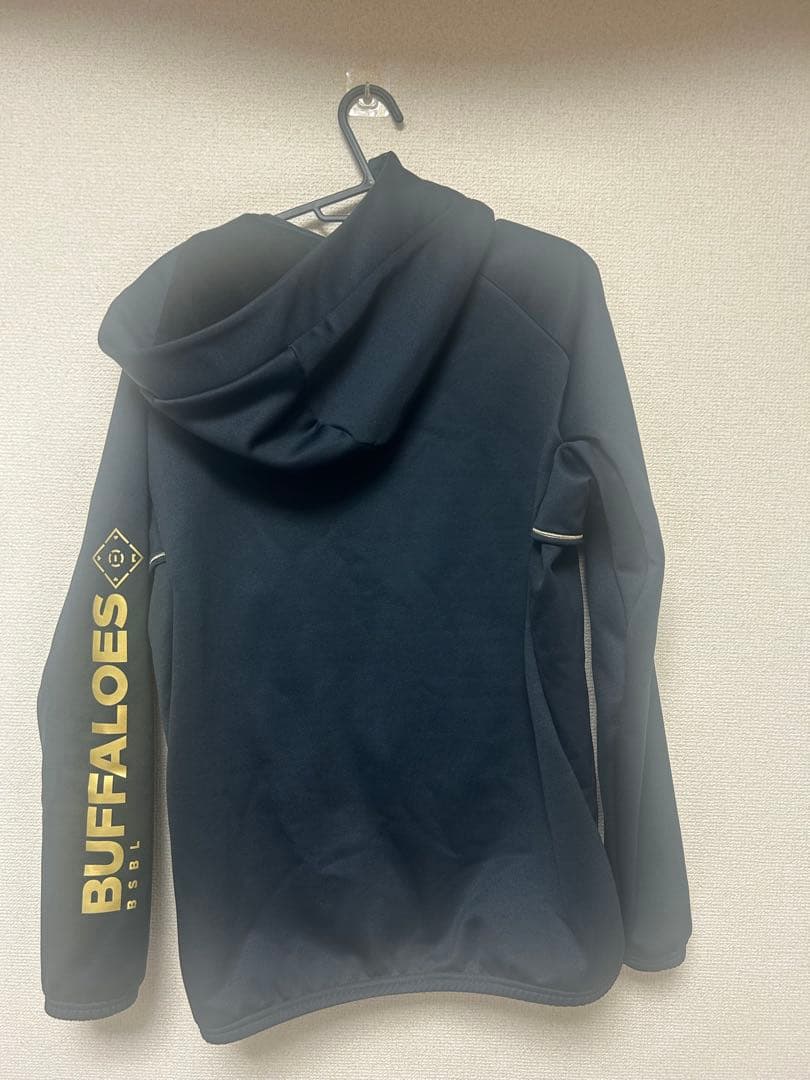 オリックスバファローズ オーセンティックプルオーバーフーディ M 黒