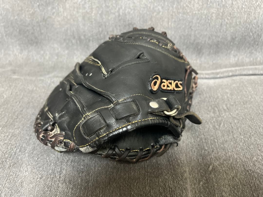 ASICS DIVE 少年野球　キャッチャーミット　グローブ 黒　軟式　ジュニア