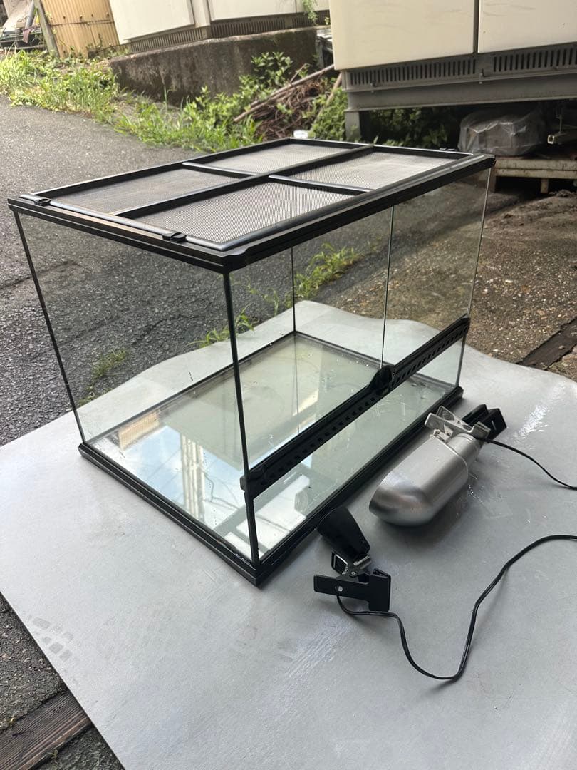 GEX グラステラリウム 6045 爬虫類　ケージ　ランプソケット2種類付き！