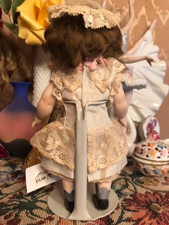 ハンドメイド ビスクドール❷ ドールスタンド付き