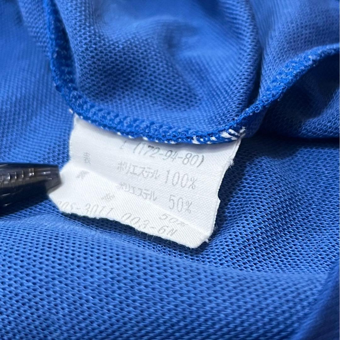 希少　70s 80s アディダス　ゲームシャツ　ユニフォーム　青　ビンテージ　L