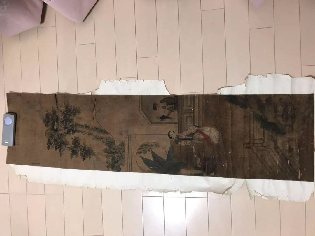 実父仇英製 掛軸 肉筆保証