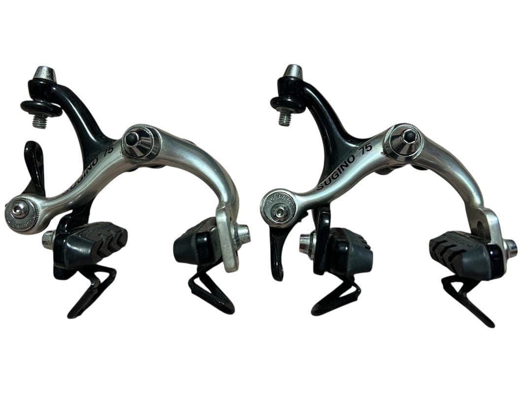 美品スギノSugino 75 キャリパーブレーキ シルバー/ブラック※箱付き