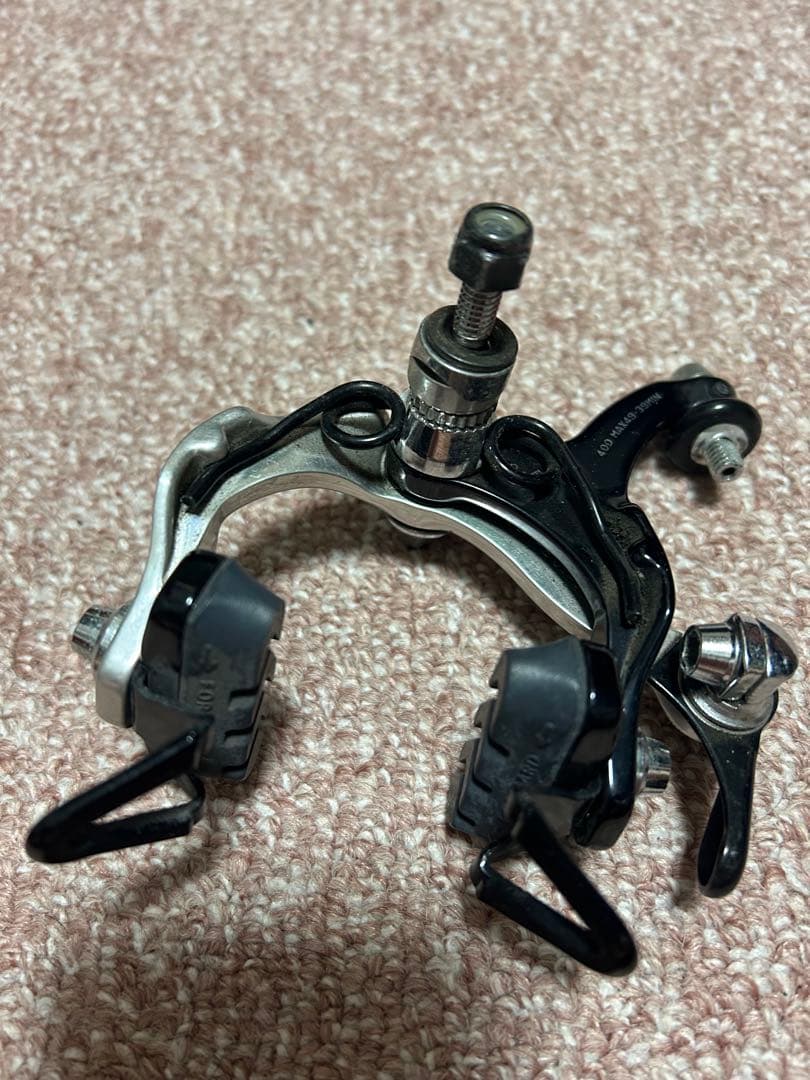 美品スギノSugino 75 キャリパーブレーキ シルバー/ブラック※箱付き