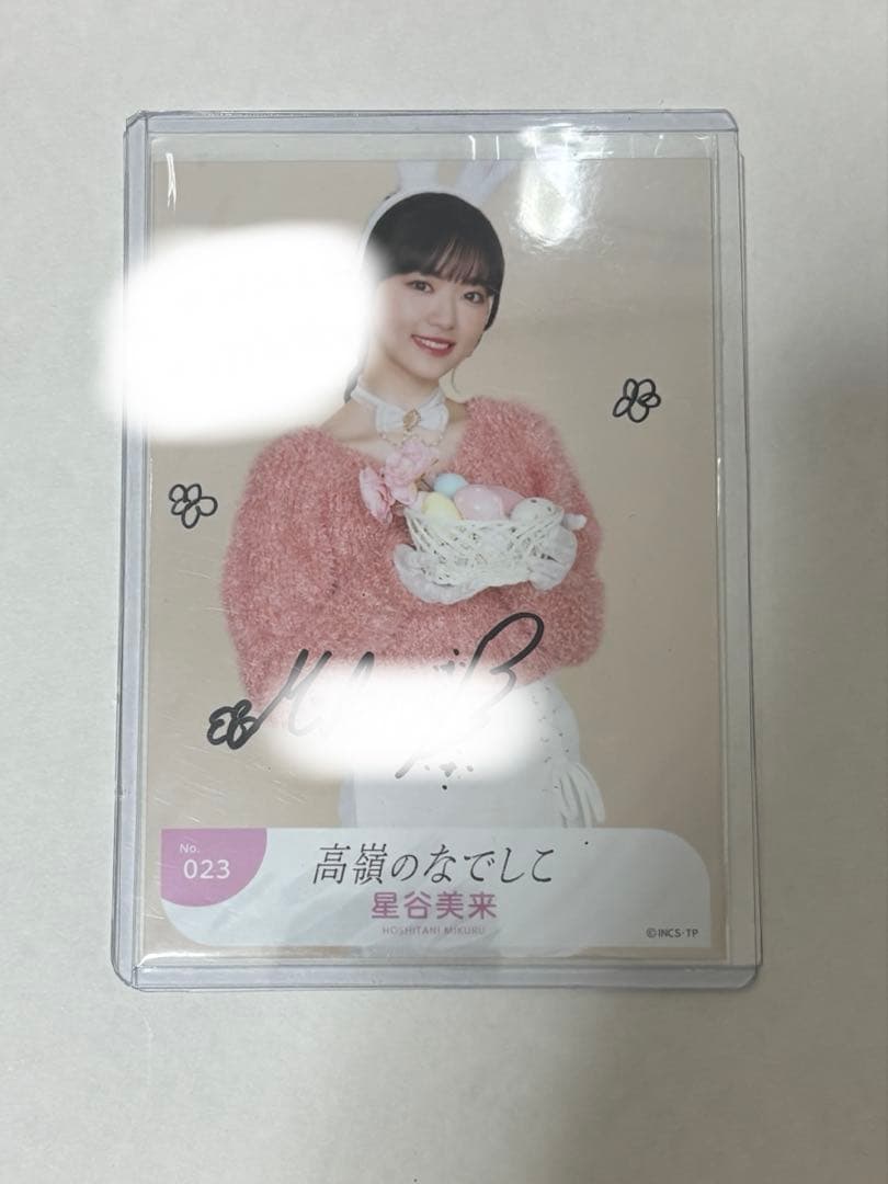 高嶺のなでしこ　星谷美来　直筆　イースター生写真
