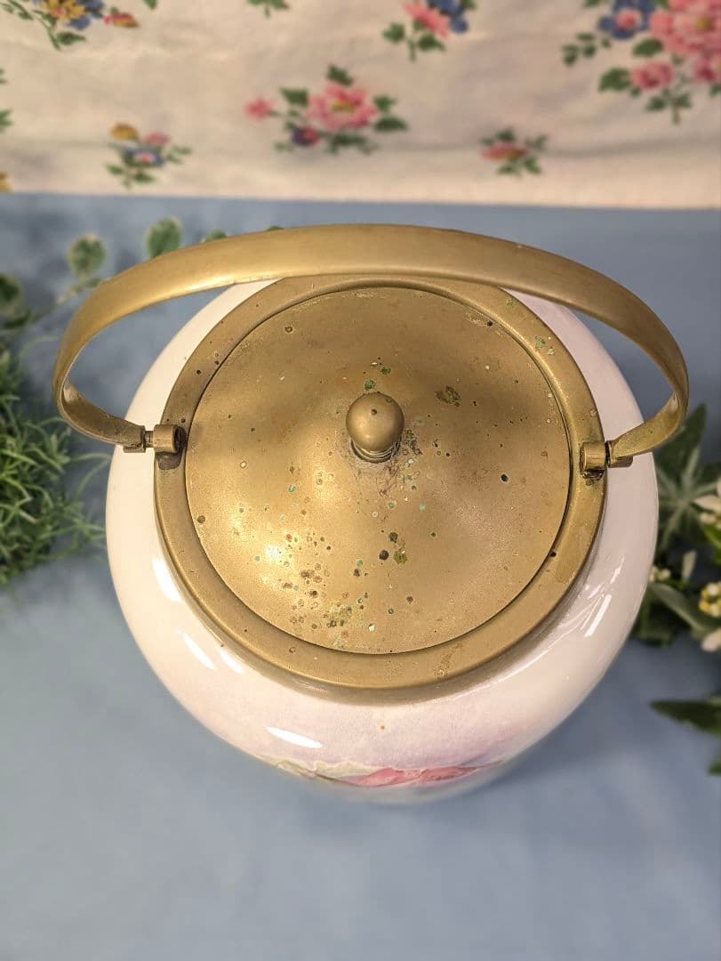 ヨーロッパ アンティーク イギリス 蚤の市 陶器製 ビスケットバレル