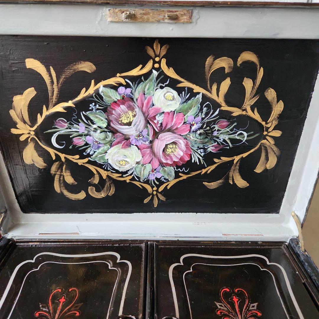 昭和レトロ手提げ金庫　リメイク 金庫でもアクセサリー入れでも<売り切り激安出品>