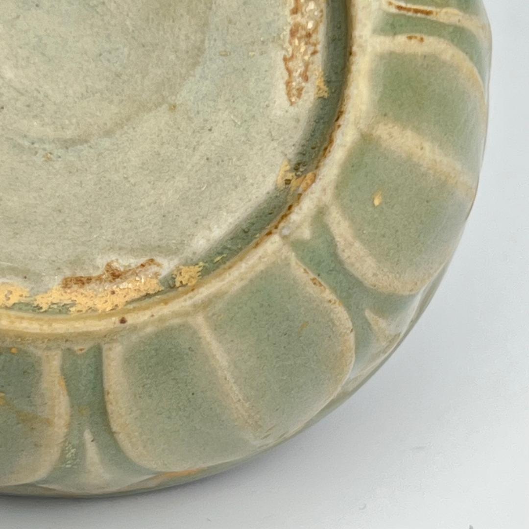 耀州窯 陰刻青磁蓋腕 合子 北宋時代 古玩 中国美術 唐物 擺件 311b