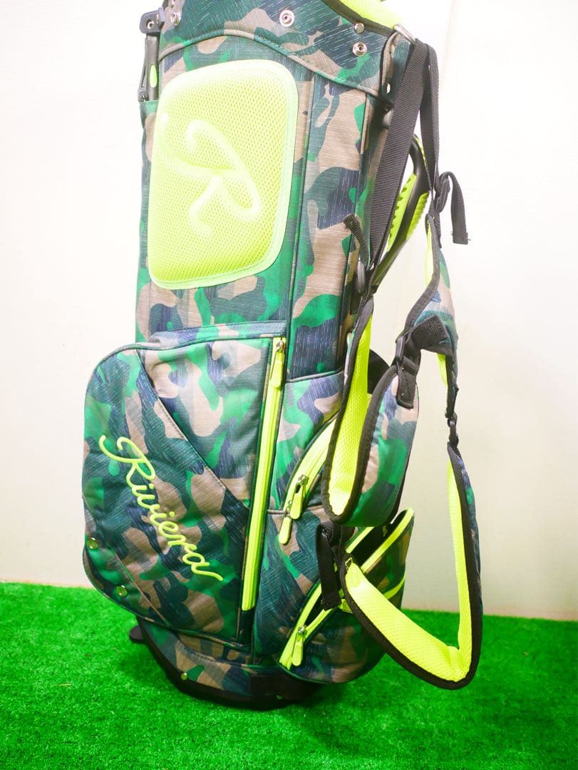 G*n様 Riviera カモフラージュ ゴルフバッグ　リビエラ　スタンド付