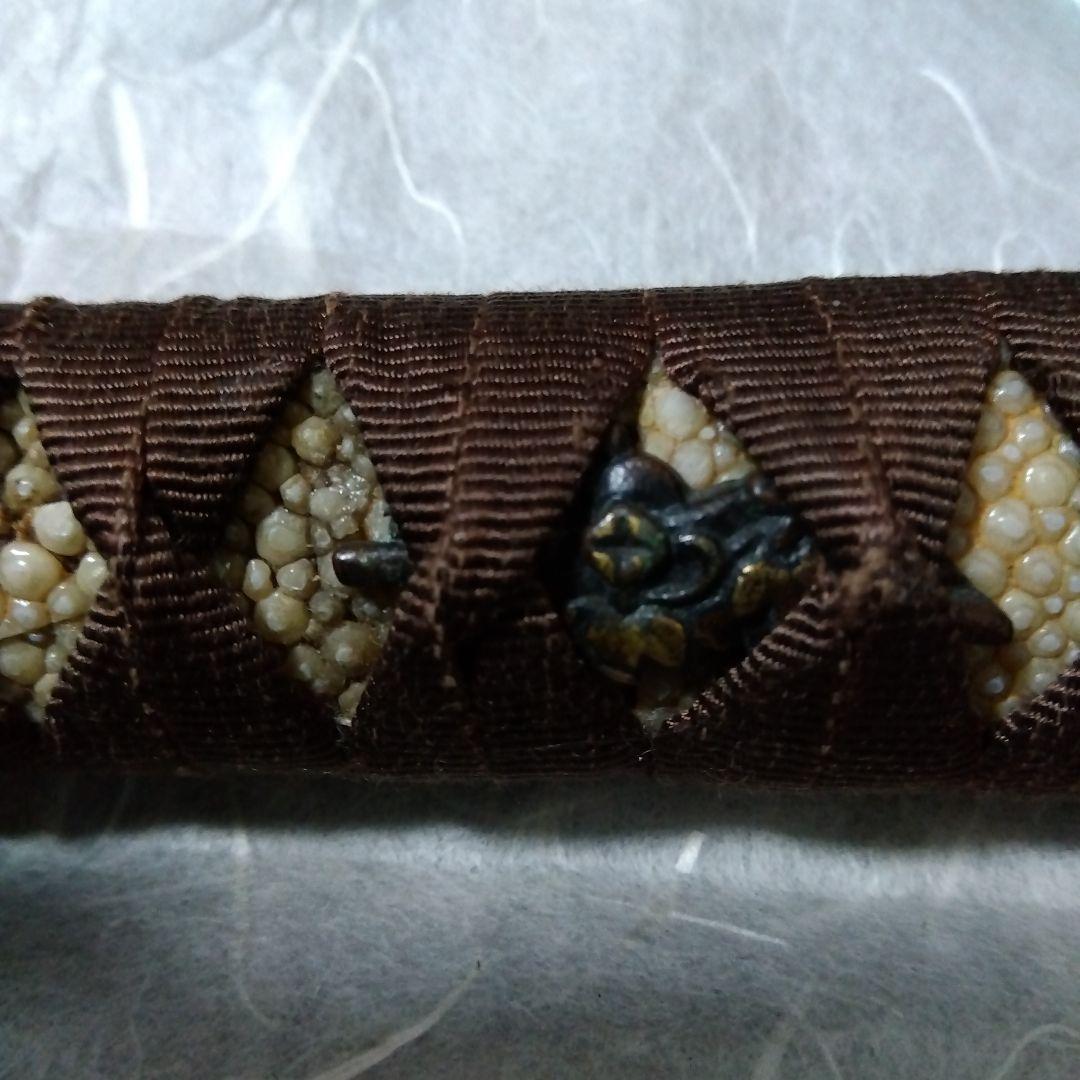 【再値下げ】武具　柄前　長さ21.5cm　刀、長脇差用　縁頭、目貫１作物　花鳥図