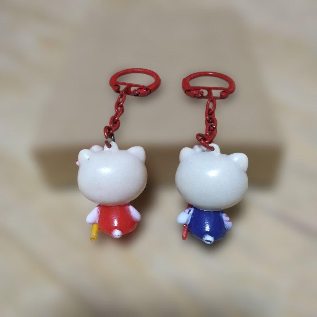 【希少】昭和レトロ　70年代ハローキティ マスコットホルダー2体　当時物　レア