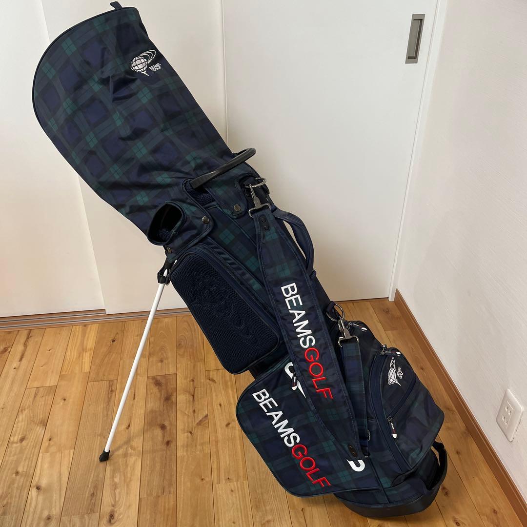 BEAMS GOLF ブラックウォッチ キャディバッグ　美品
