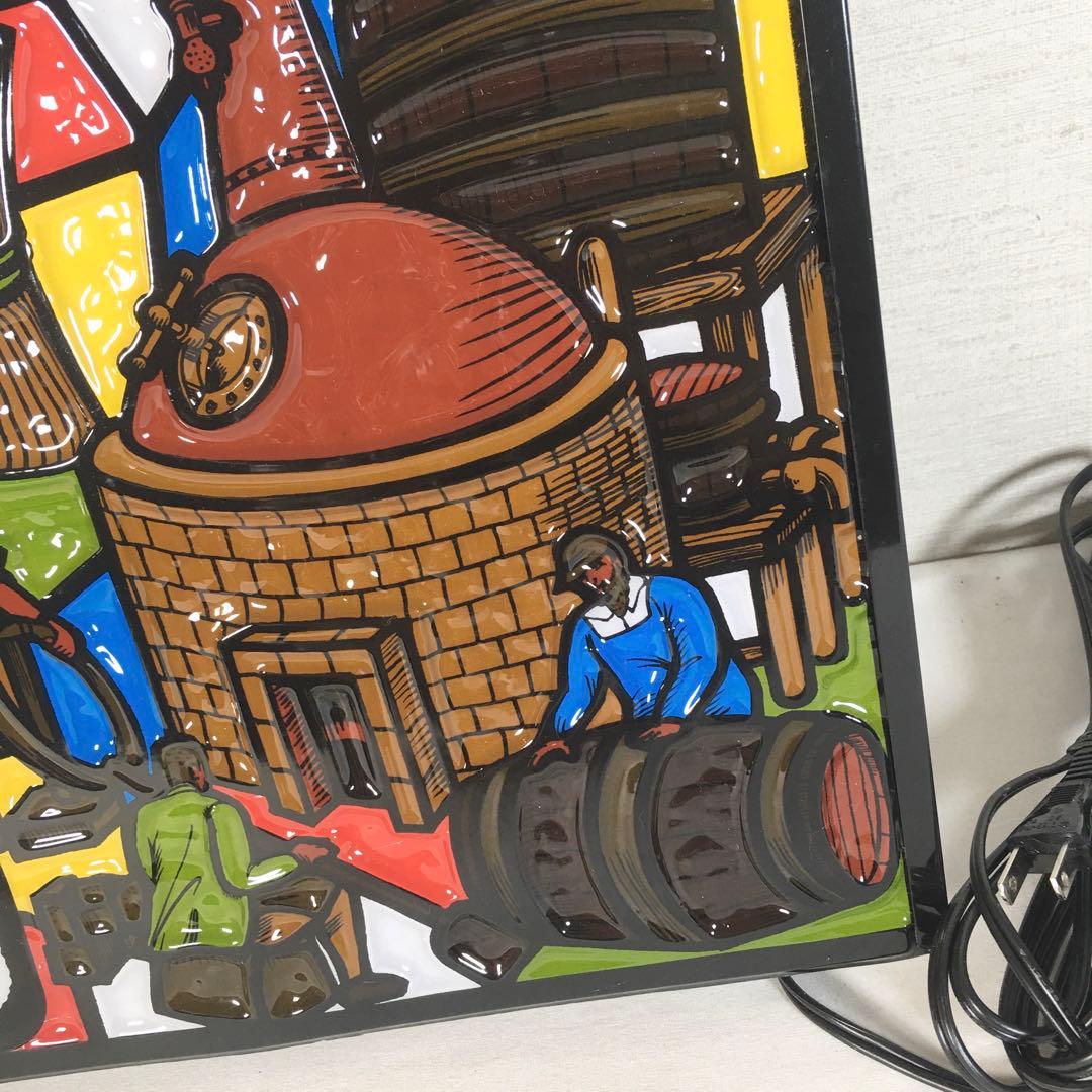 ☆ライト通電確認済み☆サントリーオールド ステンドグラス型 時計 昭和レトロ