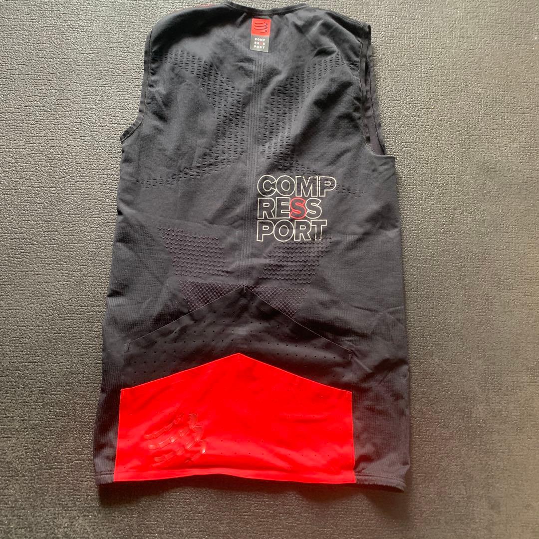 【美品】COMPRESSPORT ノースリーブ トレイルランニングシャツ