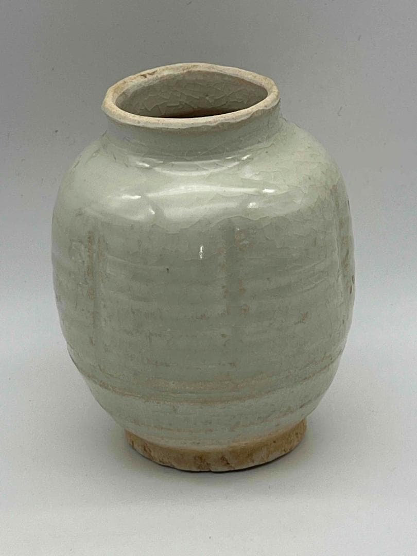 宋時代　定窯　白磁瓜形壺　青白磁 茶入　茶道具　水指　水差し(F-94)