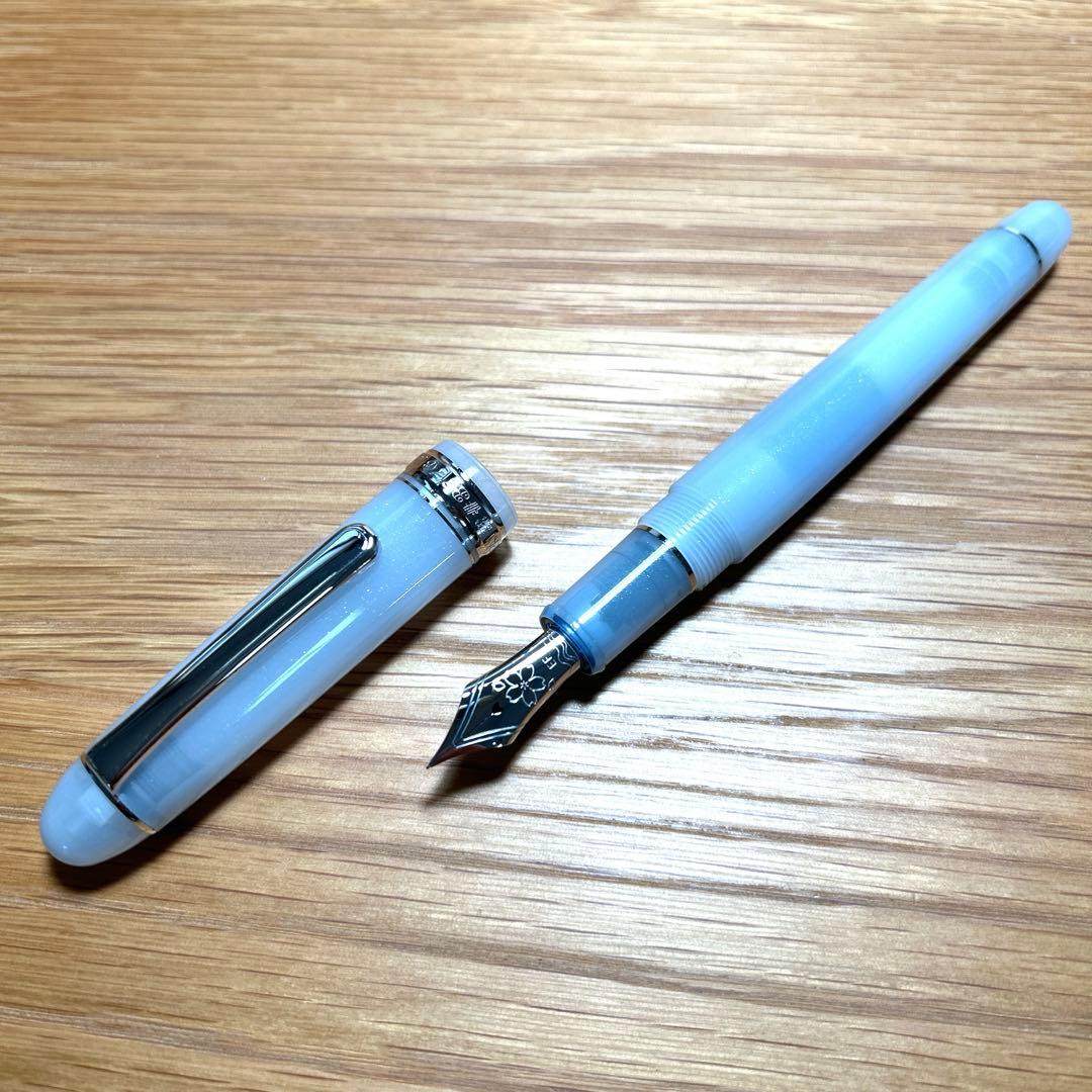 駿河湾春　文具館コバヤシ　プラチナ万年筆 センチュリー3776 EF 極細