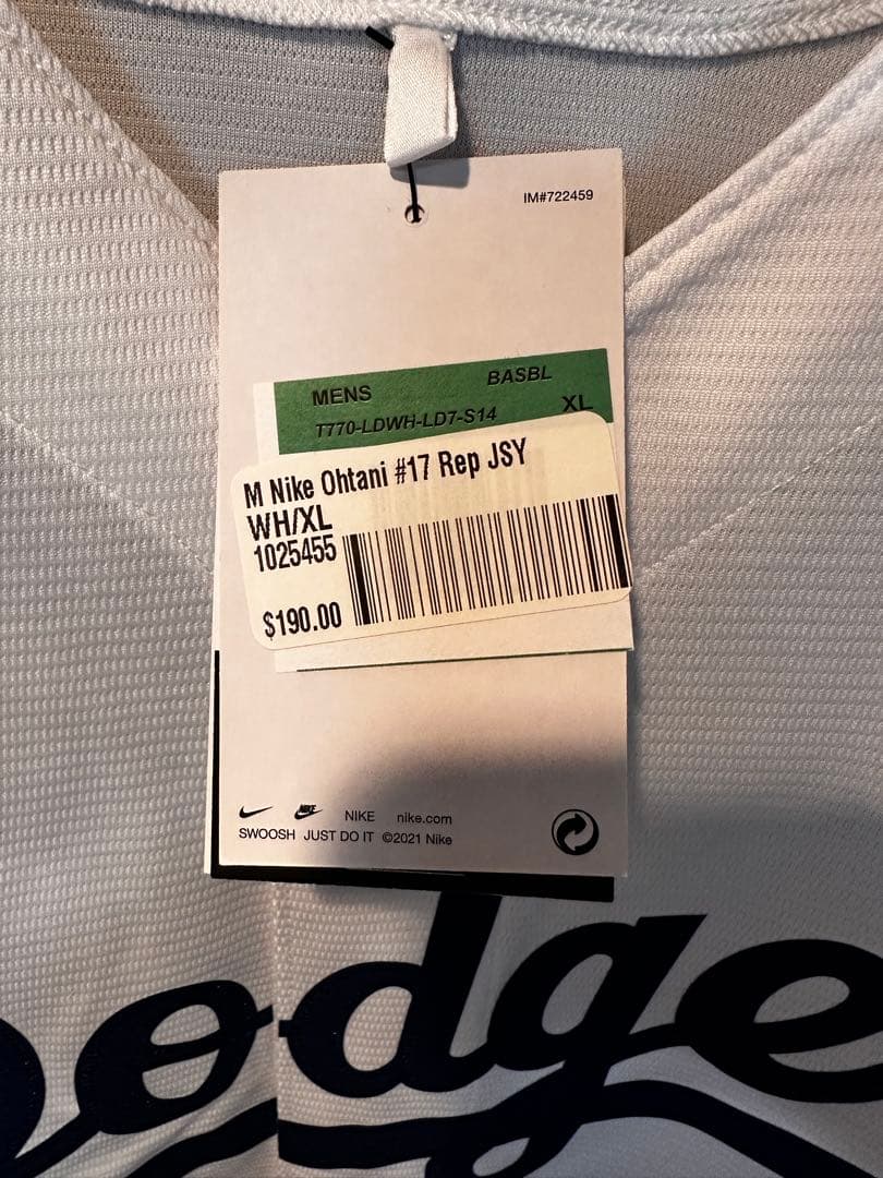 正規品 新品【XLサイズ】大谷翔平 ドジャース NIKE レプリカユニフォーム