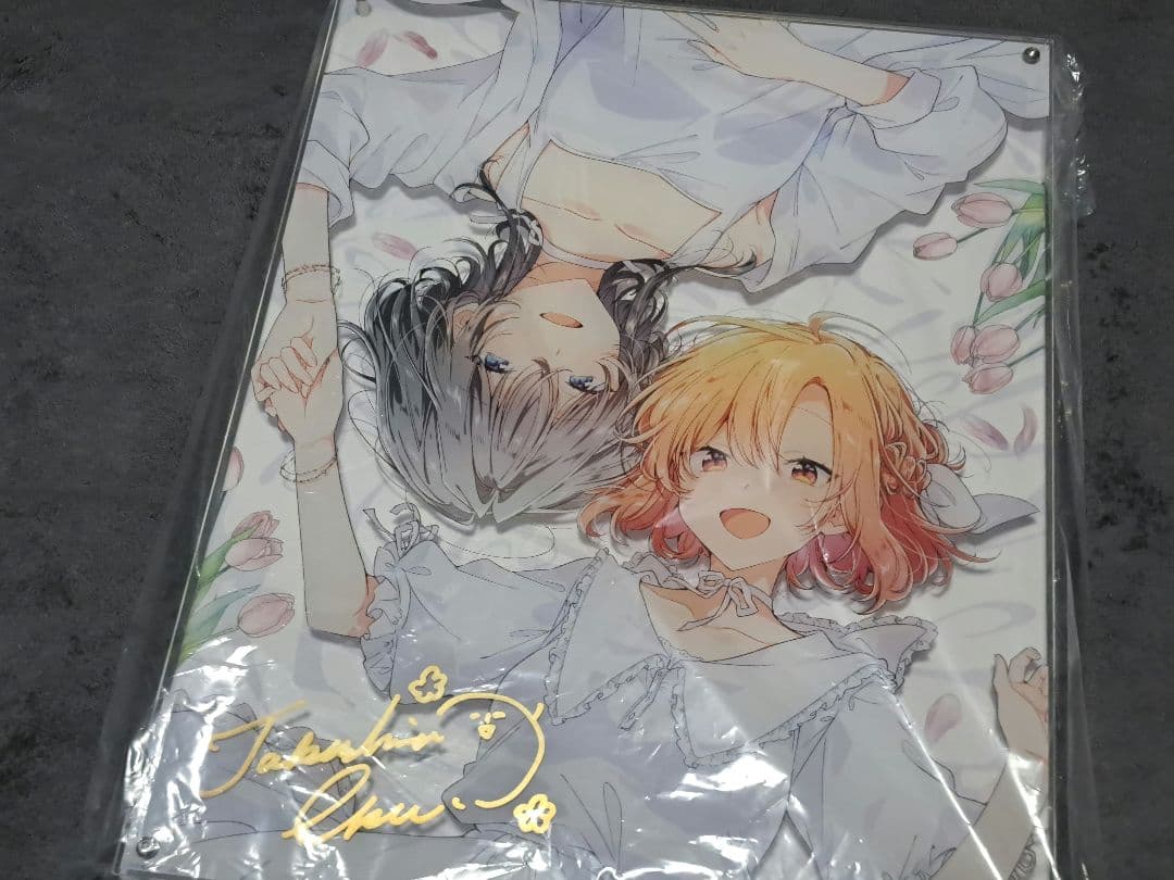 ささやくように恋を唄う 竹嶋えく直筆サイン入りレイヤードグラフ F6サイズ