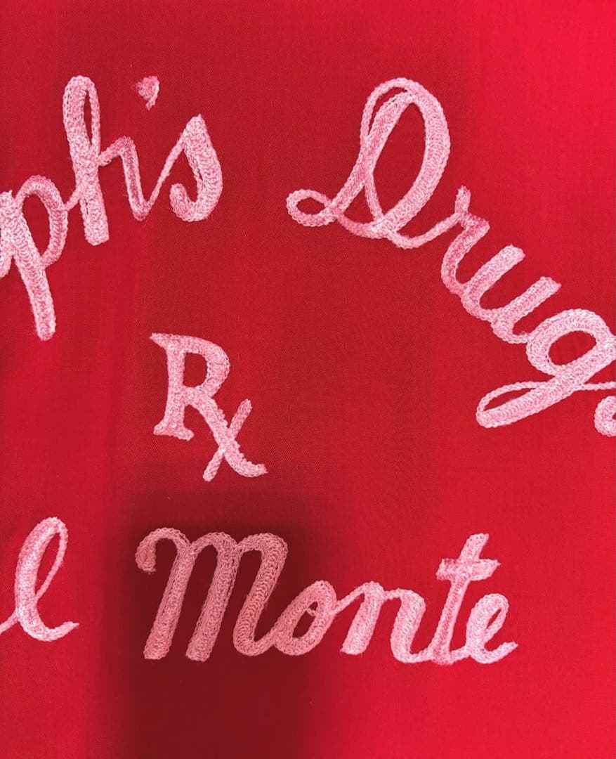 50s ボーリングシャツ NAT NAST レーヨン チェーン刺繍 開襟