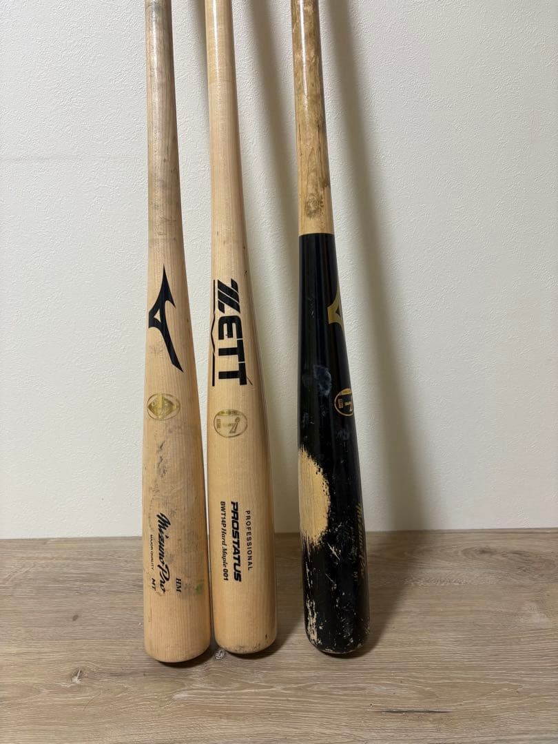 木製バット4本セット Mizuno ZETT