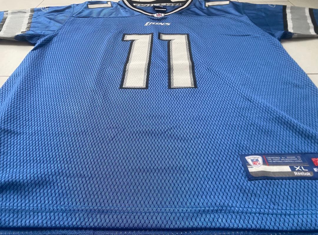 美品 NFL LIONS ユニフォーム jersey ゲーム シャツ XL 11