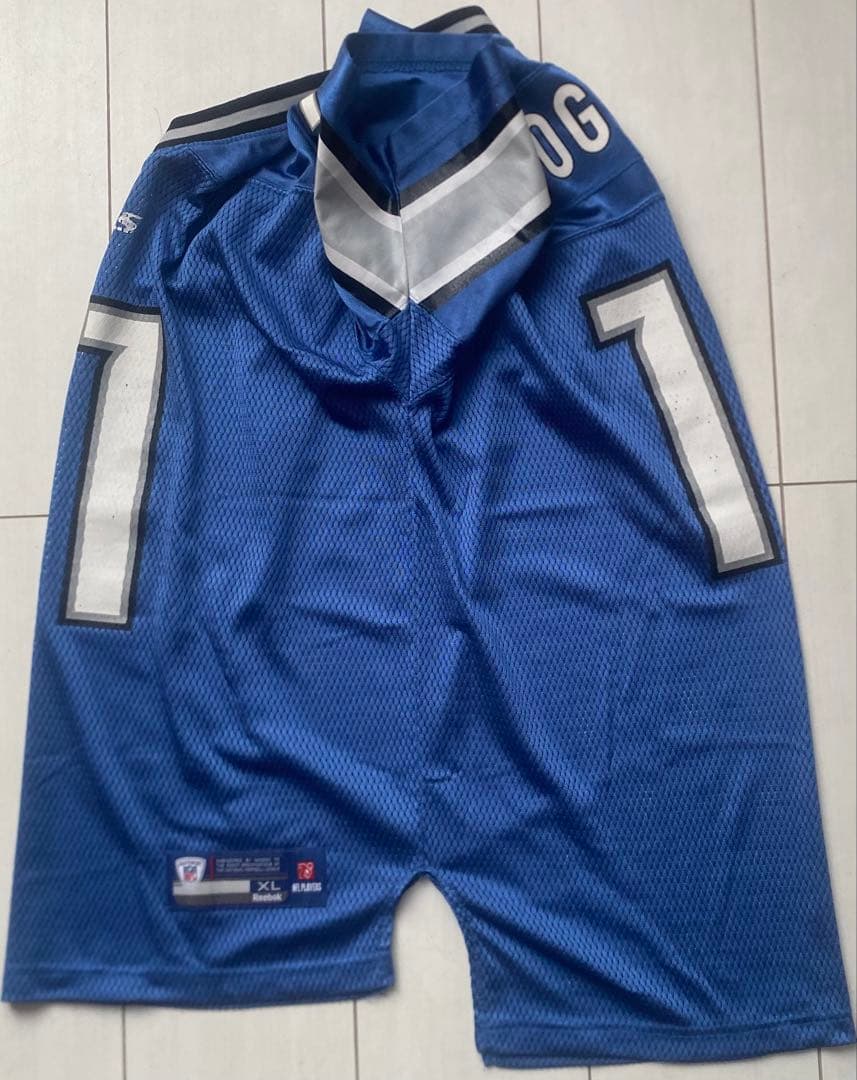 美品 NFL LIONS ユニフォーム jersey ゲーム シャツ XL 11