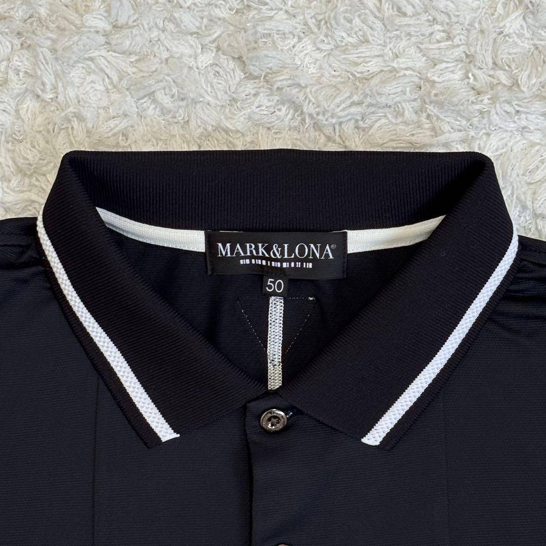 ＊極美品✨ポロシャツ 50(XL) コード 三角ロゴ マークアンドロナ メッシュ