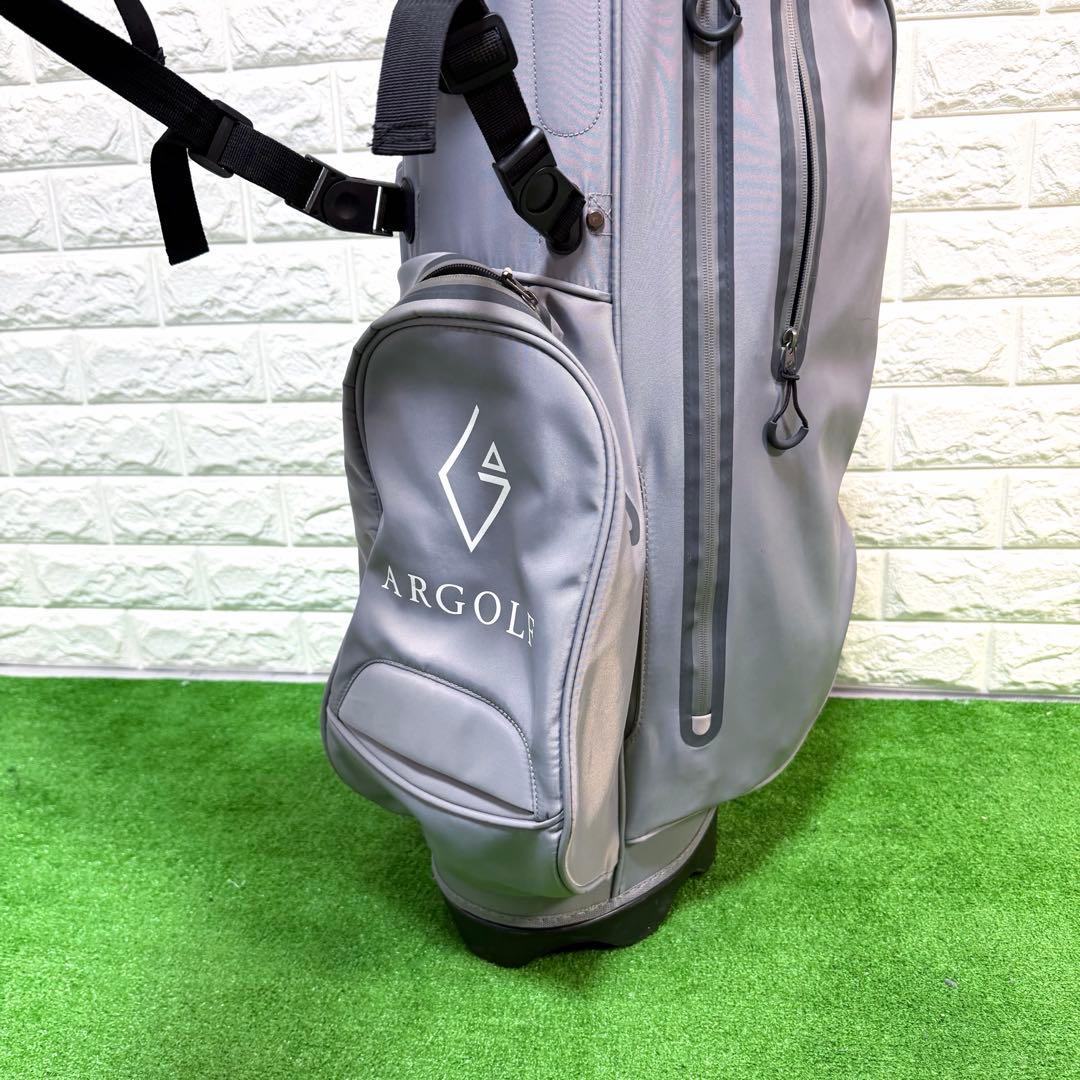 希少　ARGOLF キャディーバッグ　スタンド式　8.5型　軽量　グレー　良好