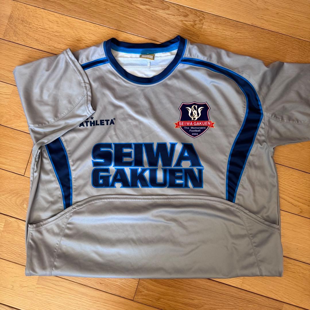 聖和学園　灰色半袖ユニフォーム　Lサイズ