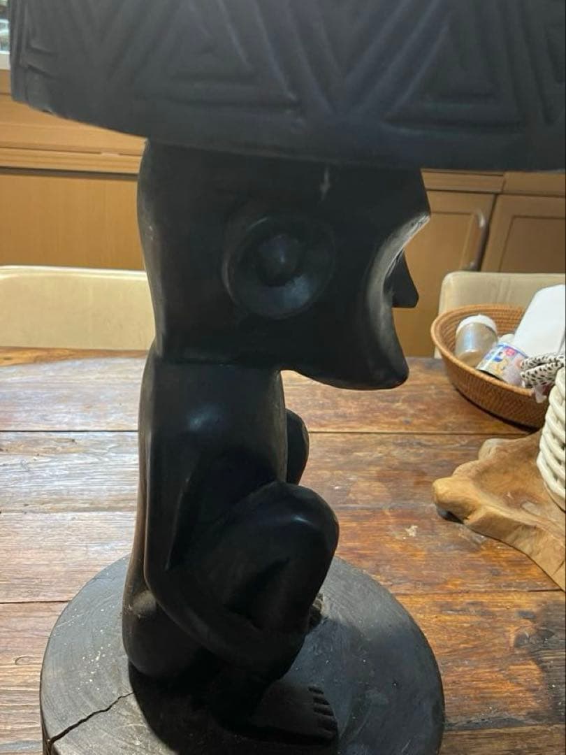 ☆アフリカンスタイル ☆チェアー☆椅子☆スツール☆重量感有り