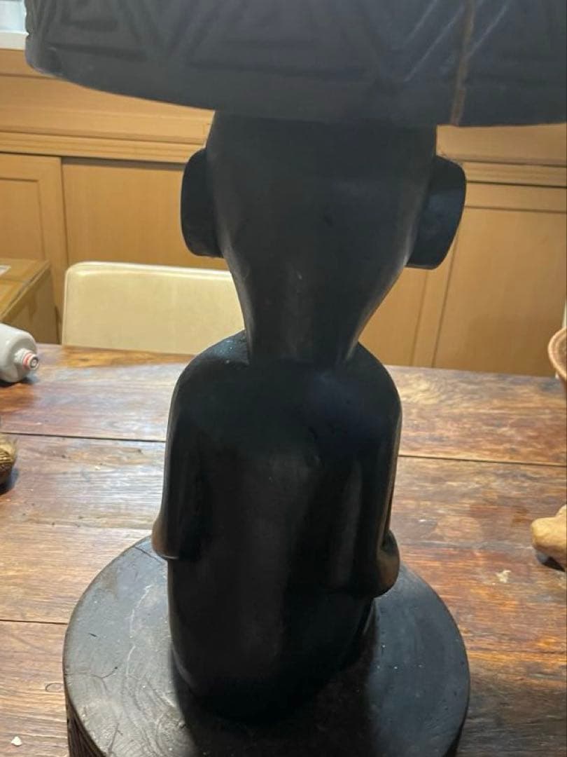 ☆アフリカンスタイル ☆チェアー☆椅子☆スツール☆重量感有り