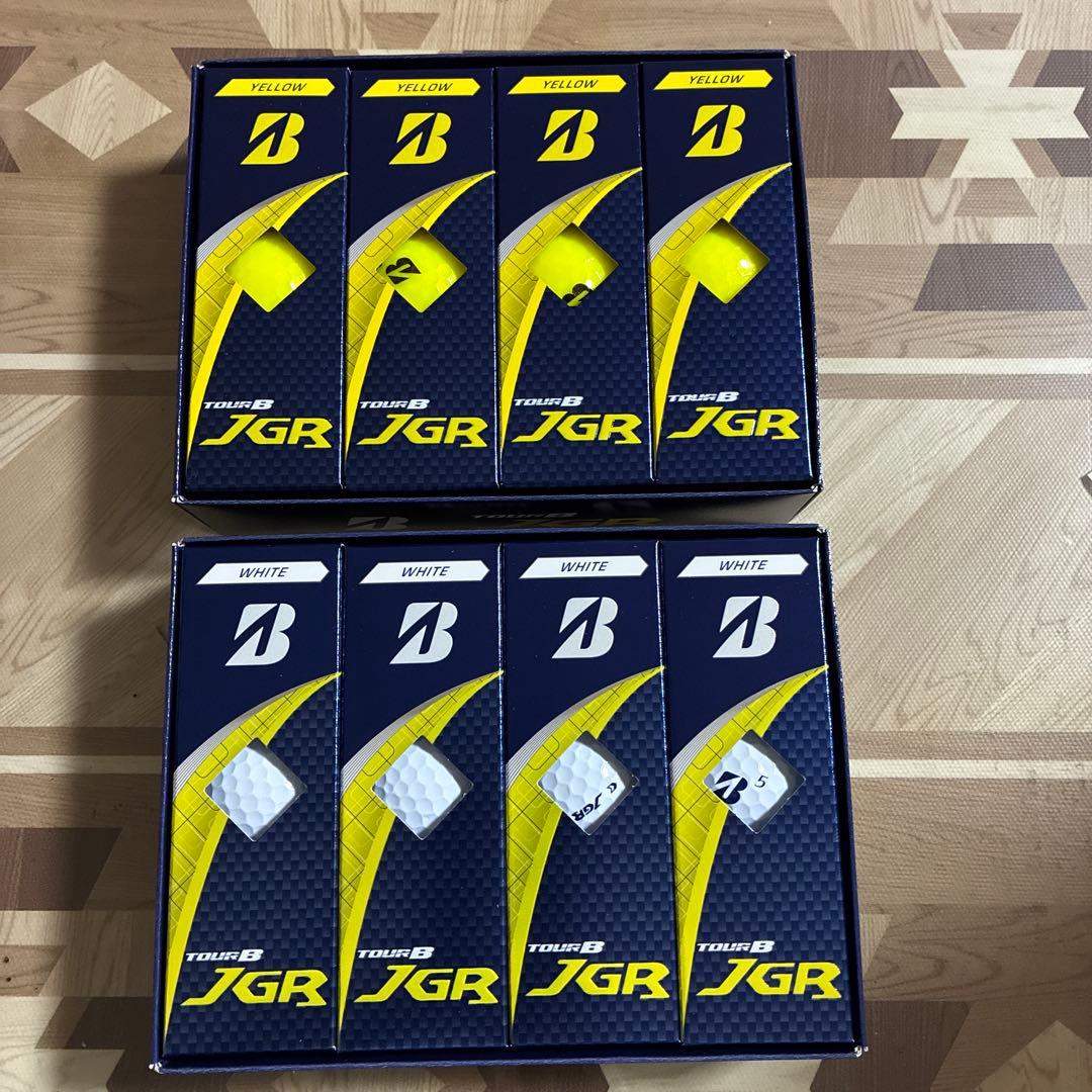 ブリヂストン TOUR B JGR ゴルフボール 白と黄2箱セット