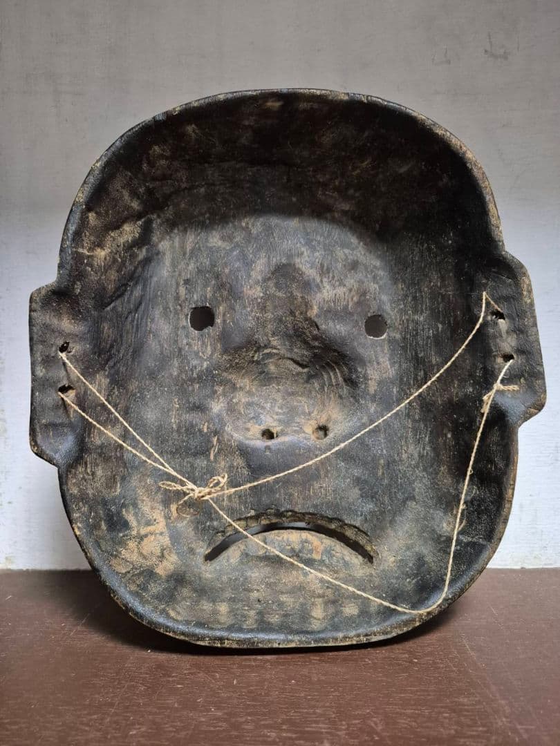 お面 木彫り面　縁起面 木彫 彫刻 祭り 仮面 伝統芸能 飾り面