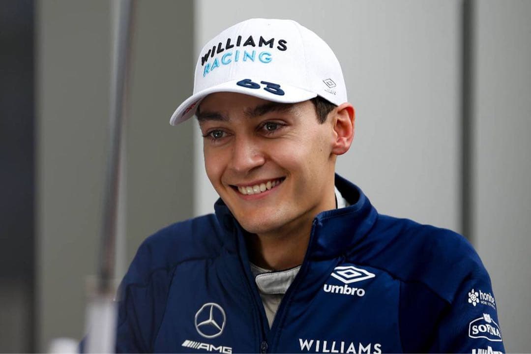 F1 ウィリアムズFW44 ジョージラッセル直筆サイン入り 1/43